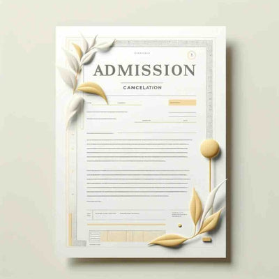 Admission cancellation letter. 3 samples to use