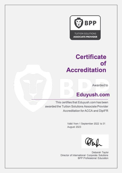 ACCA online course by BPP. Applied Knowledge Level (ECR)Online Training with CBE practice & mock test - Eduyush